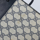 GUCCI GG Supreme Sherry Line Shoulder Bag PVC Navy Gold Auth ep13751-10