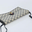 GUCCI GG Supreme Sherry Line Shoulder Bag PVC Navy Gold Auth ep13751-6