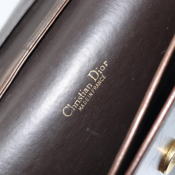 Christian Dior Schultertasche Leder Braun Gold Original ep13755