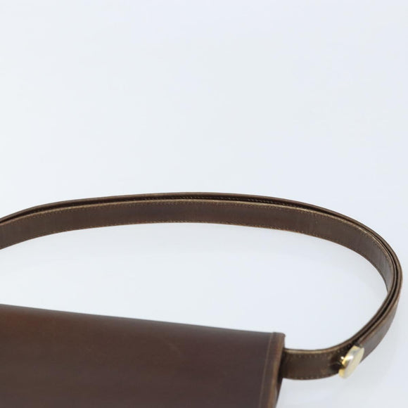 Christian Dior Schultertasche Leder Braun Gold Original ep13755