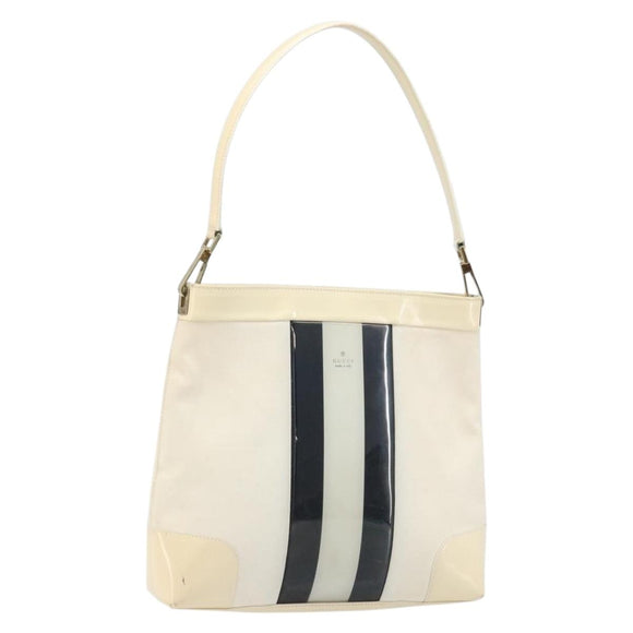 GUCCI Shoulder Bag Canvas White Gold 001 4231 Auth ep13756