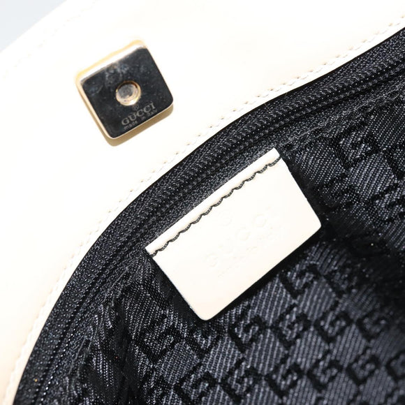 GUCCI Shoulder Bag Canvas White Gold 001 4231 Auth ep13756