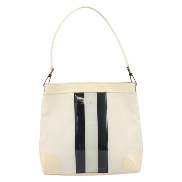 GUCCI Shoulder Bag Canvas White Gold 001 4231 Auth ep13756
