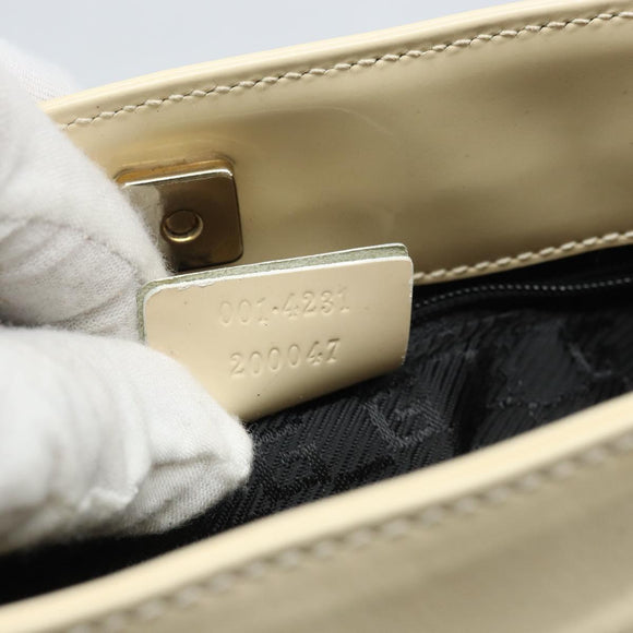 GUCCI Schoudertas Canvas Wit Goud 001 4231 Auth ep13756