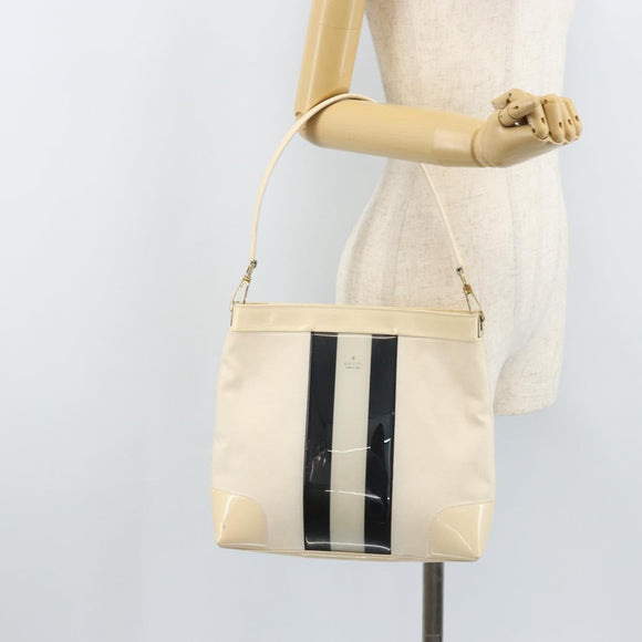 GUCCI Shoulder Bag Canvas White Gold 001 4231 Auth ep13756