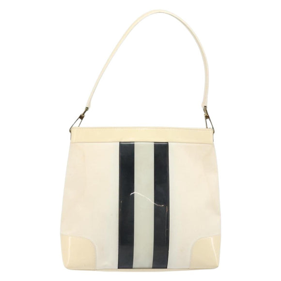 GUCCI Shoulder Bag Canvas White Gold 001 4231 Auth ep13756