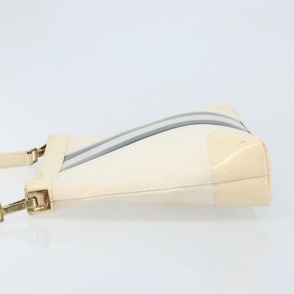 GUCCI Shoulder Bag Canvas White Gold 001 4231 Auth ep13756