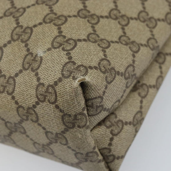 GUCCI GG Supreme Web Sherry Line Tote Bag PVC Beige 39 02 003 Auth ep13759