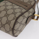 GUCCI GG Supreme Web Sherry Line Bag PVC Beige Gold 904 02 004 Auth ep13762-15