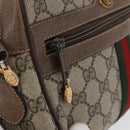 GUCCI GG Supreme Web Sherry Line Bag PVC Beige Gold 904 02 004 Auth ep13762-18