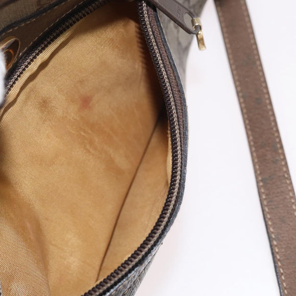 GUCCI GG Supreme Web Sherry Line Bag PVC Beige Gold 904 02 004 Auth ep13762