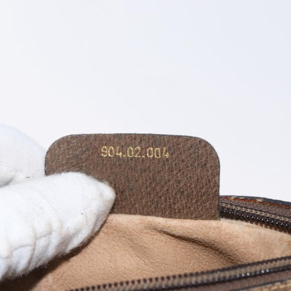 GUCCI GG Supreme Web Sherry Line Bag PVC Beige Gold 904 02 004 Auth ep13762