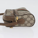 GUCCI GG Supreme Web Sherry Line Bag PVC Beige Gold 904 02 004 Auth ep13762-4