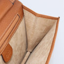GUCCI Clutch Bag Leather Brown Gold Auth ep13771-17