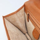 GUCCI Clutch Bag Leather Brown Gold Auth ep13771-18