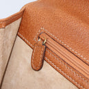 GUCCI Clutch Bag Leather Brown Gold Auth ep13771-19