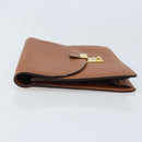 GUCCI Clutch Bag Leather Brown Gold Auth ep13771-5
