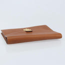GUCCI Clutch Bag Leather Brown Gold Auth ep13771-6
