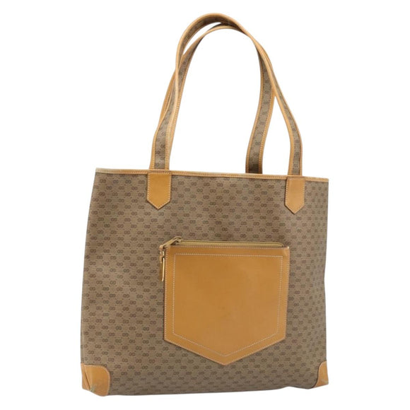GUCCI Micro GG Supreme Tote Bag PVC Beige Gold 002 098 0057 Auth ep13772
