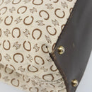 CELINE C Macadam Canvas Tote Bag Ivory Gold Auth ep13774-16