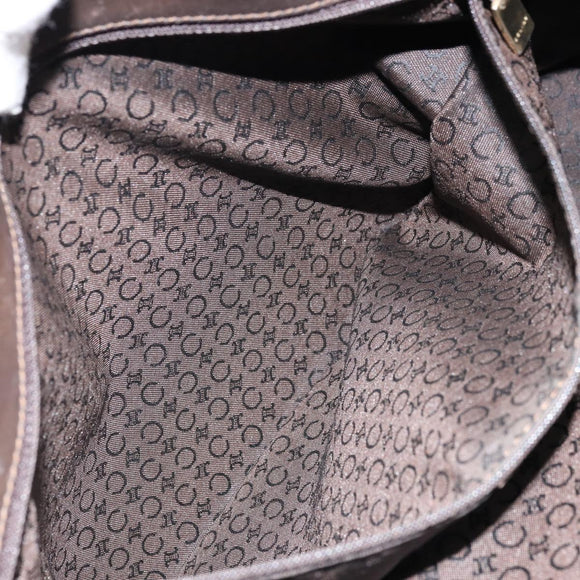 CELINE C Macadam Canvas Tote Bag Ivory Gold Auth ep13774