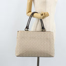 CELINE C Macadam Canvas Tote Bag Ivory Gold Auth ep13774-24