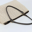 CELINE C Macadam Canvas Tote Bag Ivory Gold Auth ep13774-6