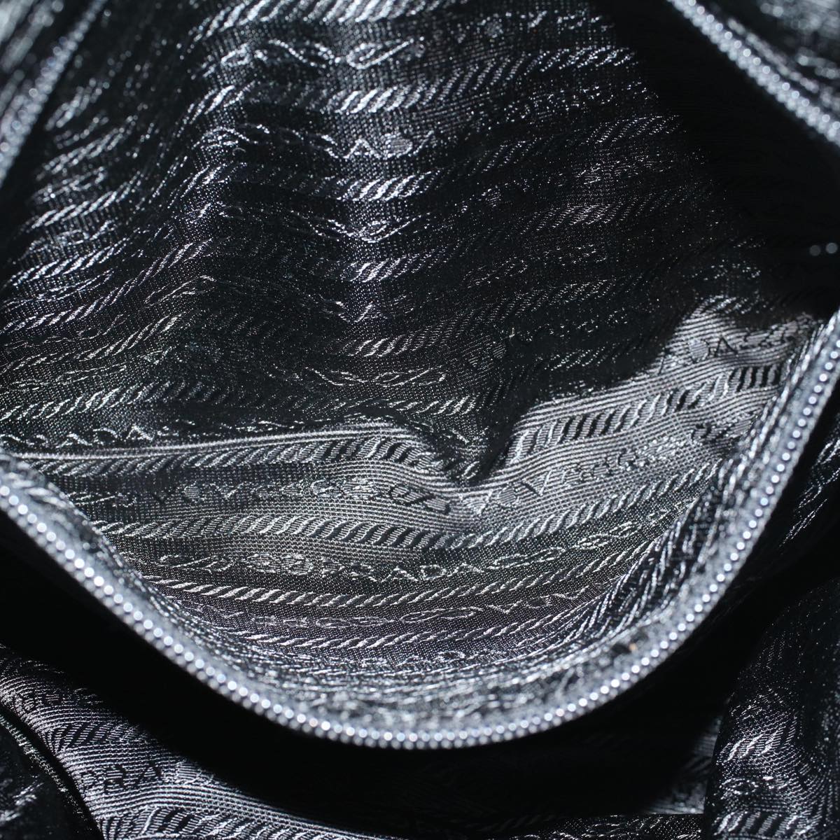 PRADA Hand Bag Nylon Black Auth ep1378