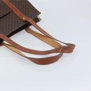 CELINE Macadam Canvas Tragetasche PVC Leder Braun Gold Auth ep13781-7
