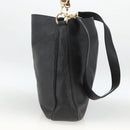 GUCCI Bamboo Shoulder Bag Leather 2way Black Gold 001 1577 Auth ep13782-3