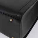 GUCCI Bamboo Hand Bag Leather Black Gold 002 1186 0260 Auth ep13783-14