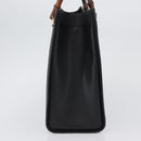 GUCCI Bamboo Hand Bag Leather Black Gold 002 1186 0260 Auth ep13783-4