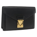 LOUIS VUITTON Epi Serie Dragonne Clutch Bag Black Noir M52612 LV Auth ep13784-1