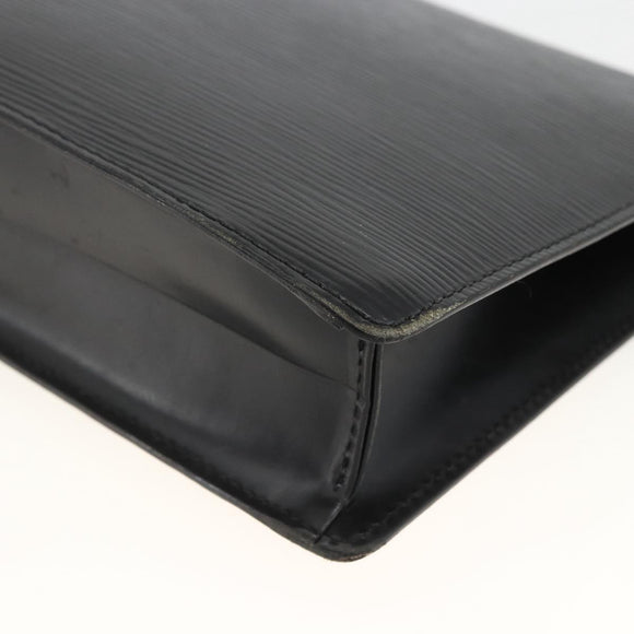 LOUIS VUITTON Epi Serie Dragonne Clutch Bag Black Noir M52612 LV Auth ep13784
