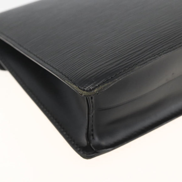 LOUIS VUITTON Epi Serie Dragonne Clutch Bag Black Noir M52612 LV Auth ep13784