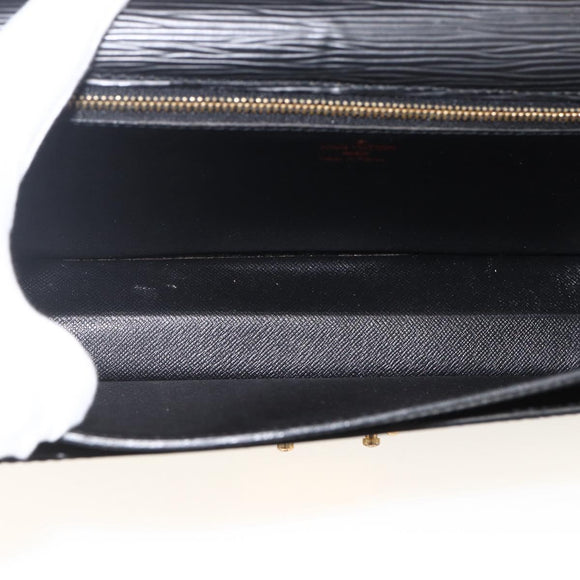 LOUIS VUITTON Epi Serie Dragonne Clutch Bag Black Noir M52612 LV Auth ep13784