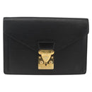 LOUIS VUITTON Epi Serie Dragonne Clutch Bag Black Noir M52612 LV Auth ep13784-13