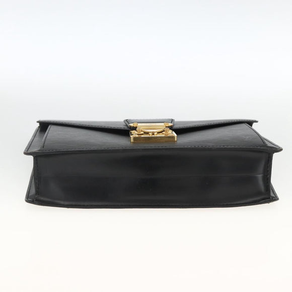 LOUIS VUITTON Epi Serie Dragonne Clutch Bag Black Noir M52612 LV Auth ep13784
