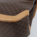 CELINE Macadam Canvas Hand Bag PVC Leather Brown Gold Auth ep13785-12