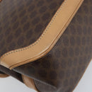 CELINE Macadam Canvas Hand Bag PVC Leather Brown Gold Auth ep13785-13