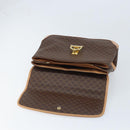 CELINE Macadam Canvas Hand Bag PVC Leather Brown Gold Auth ep13785-16