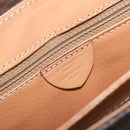 CELINE Macadam Canvas Hand Bag PVC Leather Brown Gold Auth ep13785-17