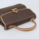 CELINE Macadam Canvas Hand Bag PVC Leather Brown Gold Auth ep13785-6