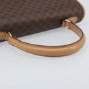 CELINE Macadam Canvas Hand Bag PVC Leather Brown Gold Auth ep13785-7