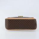 CELINE Macadam Canvas Hand Bag PVC Leather Brown Gold Auth ep13785-9