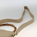 GUCCI Bamboo Hand Bag Leather 2way Beige Gold 001 1638 Auth ep13791-15