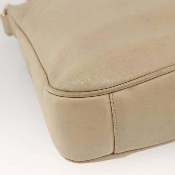 GUCCI Bamboo Hand Bag Leather 2way Beige Gold 001 1638 Auth ep13791