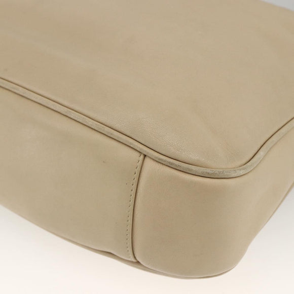 GUCCI Bamboo Hand Bag Leather 2way Beige Gold 001 1638 Auth ep13791