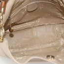 GUCCI Bamboo Hand Bag Leather 2way Beige Gold 001 1638 Auth ep13791-10