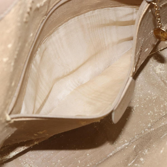 GUCCI Bamboo Hand Bag Leather 2way Beige Gold 001 1638 Auth ep13791
